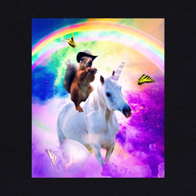 Cowboy Squirrel Riding Unicorn by Random Galaxy